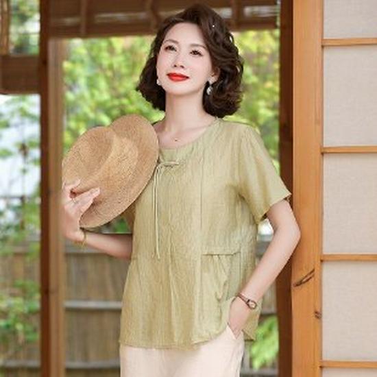 

2026 Stylish Summer Casual Two-piece Set: Short-sleeved T-shirt Suit for Middle-aged and Elderly Women 4XL