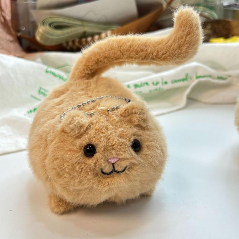 

Маленький плюшевый брелок в виде кошки, милые игрушки, подвеска для рюкзака, украшение для женщины, девочки, подарок на день рождения, ювелирные аксессуары