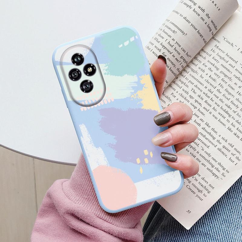 For Honor 200 Case Honor200 Phone Cover Popular Flower Lovely Cartoon Cat Soft Silicone TPU Funda For Honor 200 Protector Bumper