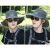 Foldable Breathable Wide Brim Fishing Cap Sun Cap Panama Hat Bucket Hat