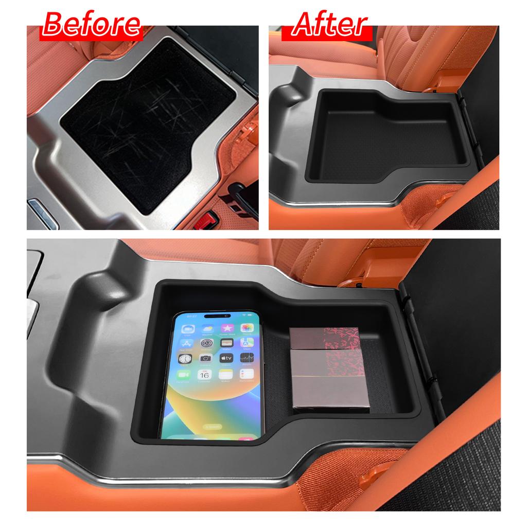 Smabee for BYD Tang L/Atto 8/Sealion 8 2025 2026 Second Row Armrest Storage Mat Anti Slip Pad Car Accessories Silicone Black