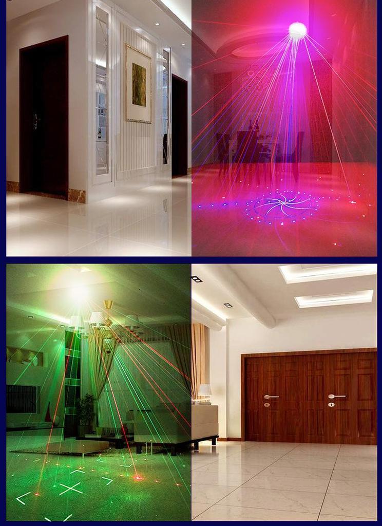 21-Eye Stage & KTV Atmosphere Lights: Colorful Flash & Laser Display