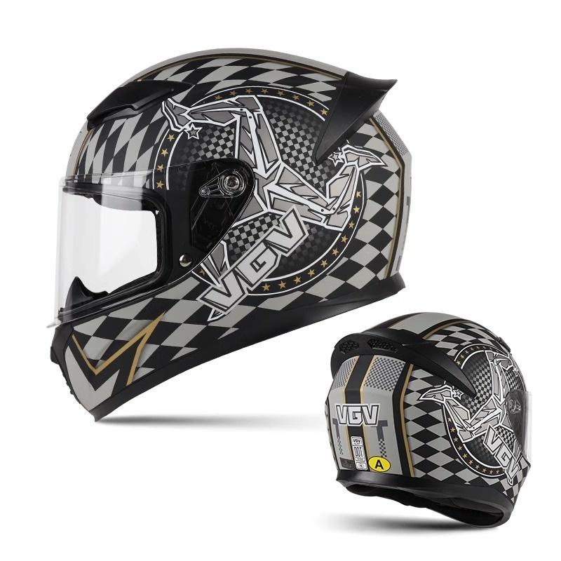 

Мотоциклетный шлем-интеграл, подходящий как для мужчин, так и для женщин - двойные солнцезащитные козырьки, безопасный и надежный, высококачественные материалы, мультипл XXL золотой