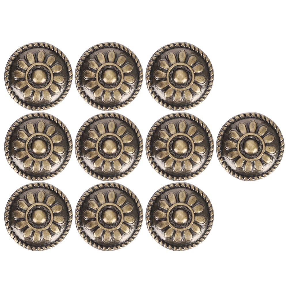 10 Set Zinc Alloy Furniture Handle Antique Brass Cabinet Handle Office Handle Furniture Accessories
