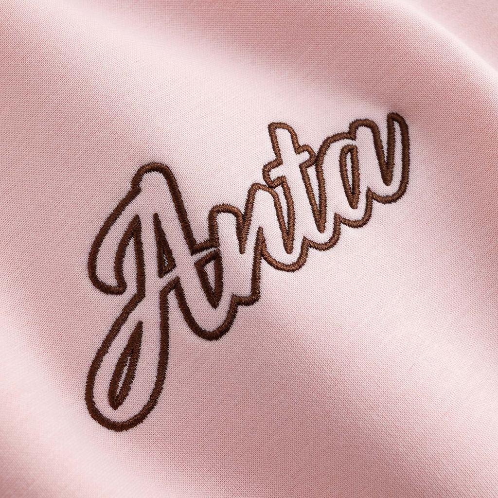 Anta Fleece Casual Fashion Sports Comfortable Loose Pullover Thick Warm Sweatshirt Unisex sweatshirt Peach-Blossom-Pink 972618704N-2