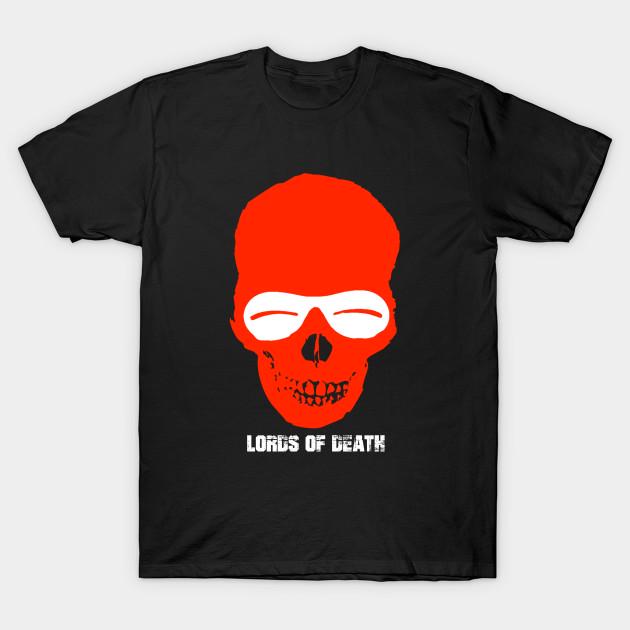 

Men Black Print T-shirt Lords Of Death No-Cut Transfer Paper Print Cotton Tshirt S чорний