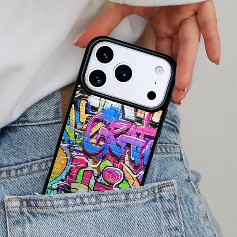 Graffiti Phone Case for iPhone 16e 15 14 13 12 17 Pro Max Plus Air 17pro Cover Coque