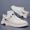 2025 summer new board shoes leather work shoes Korean version casual little white shoes men's versatile and comfortable student board shoes