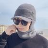 New velvet warm ear bag knitted cap men's autumn and winter cycling sports cold-proof wool scarf cover