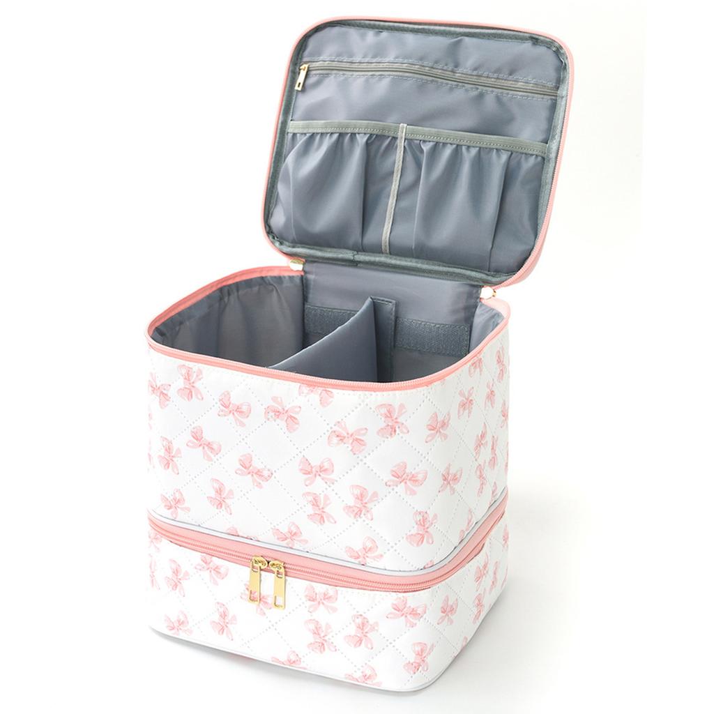 3/Double Layer Toiletry Bag Nail Polish Storage Bag Cosmetic Case Organizer for Women Travel Accessories Organizer