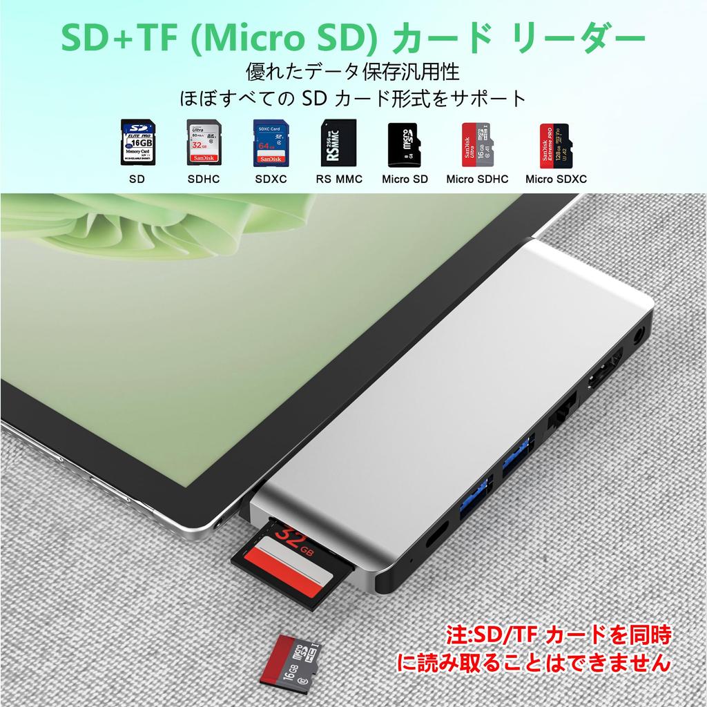 Surface Pro9 Hub 4K Thunderbolt 4 Display 40G Data 100W 100M SD TF Card Mm Audio Surface Pro 9 Hub Triple Display Pro Surface Pro 9 Conversion Adapter