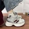 Casual Dad Shoes Women 2025 Thin Mesh Breathable Feet Small Thick Soles Increase Height Versatile Sports Shoes Women's Shoes