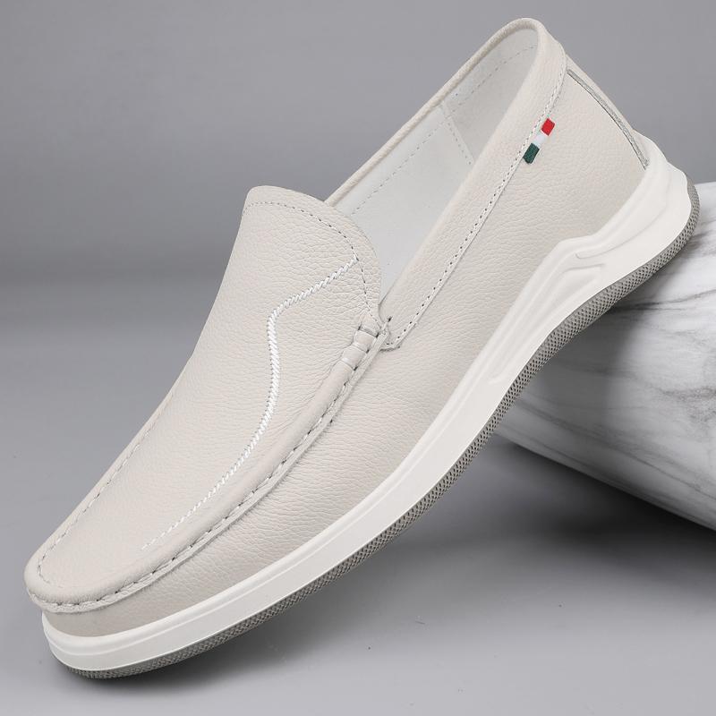 Fashion Slip-On Male Driving Shoes Classic Men's Genuine Leather Loafers New Breathable Male Flats Comfortable Casual Moccasins for Men