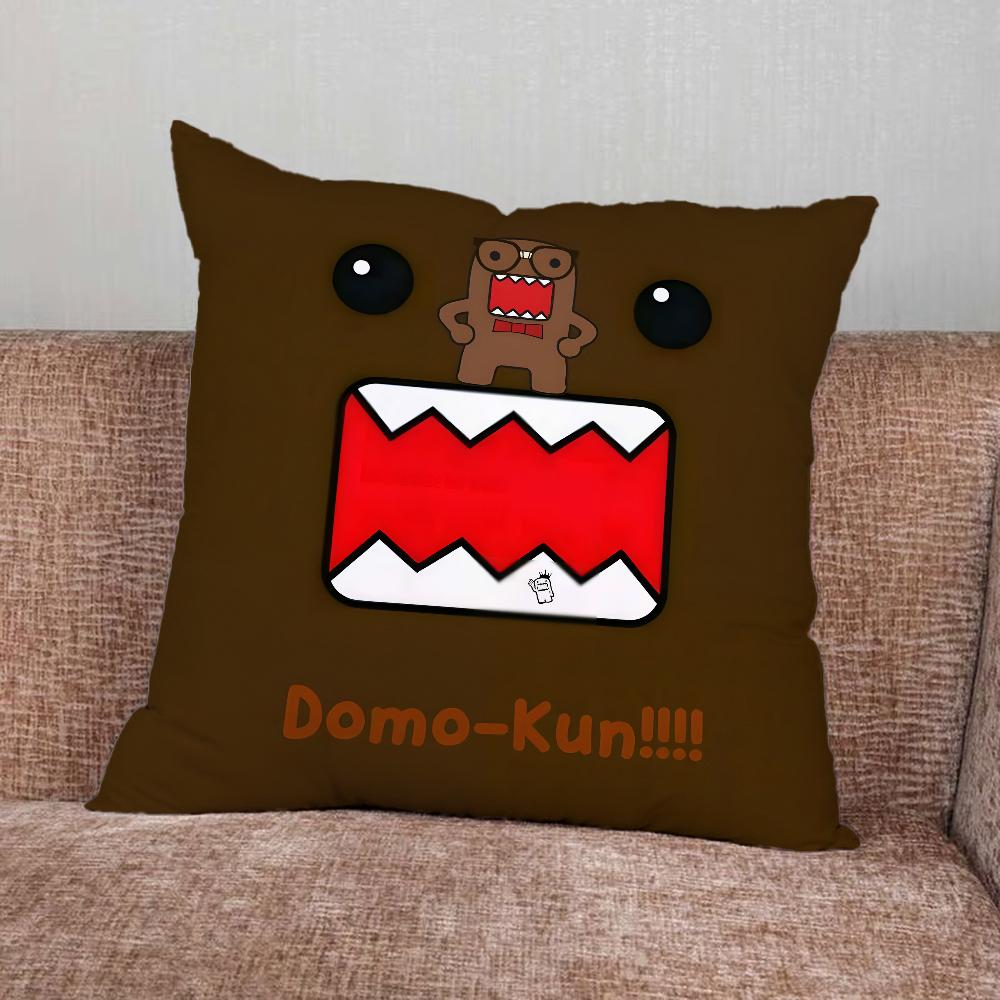 Cartoon Cute Domo-Kun Pillow Case For Home Bedroom Car Office Decoration Living Room Sofa Cushion Cover Suitable