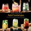 Boyiduo 18dílná sada míchaných skleněných koktejlových sklenic