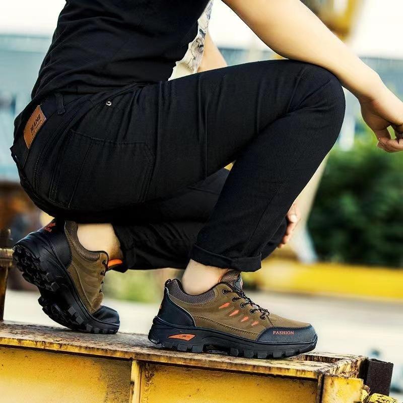 Outdoor Herren Rutschfeste Reise Wanderschuhe Neu Schnürschuhe Bequem Abriebfest Low-Top Arbeitsschuhe Mode Herren Joggingsneaker