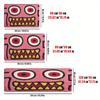 Pink & Black Cartoon Face Floor Mat – Soft Non-Slip Flannel Rug with Playful Expression for Bathroom, Kitchen & Home Decor