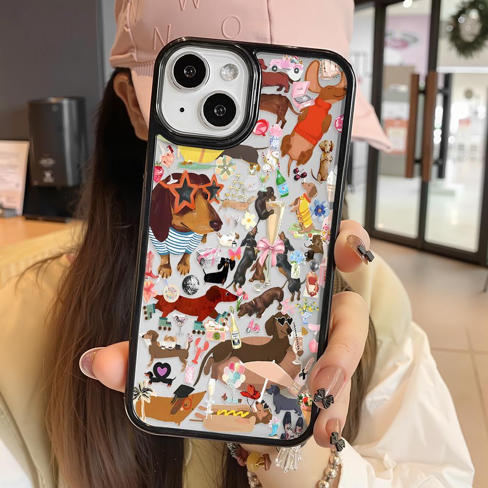 Acrylic Phone Case for iPhone 11 12 13 14 Pro 12 14 16 Pro Max for Samsung A16 A36 A56 S24 FE High-quality Painted Anti-fall Mobile Phone Case