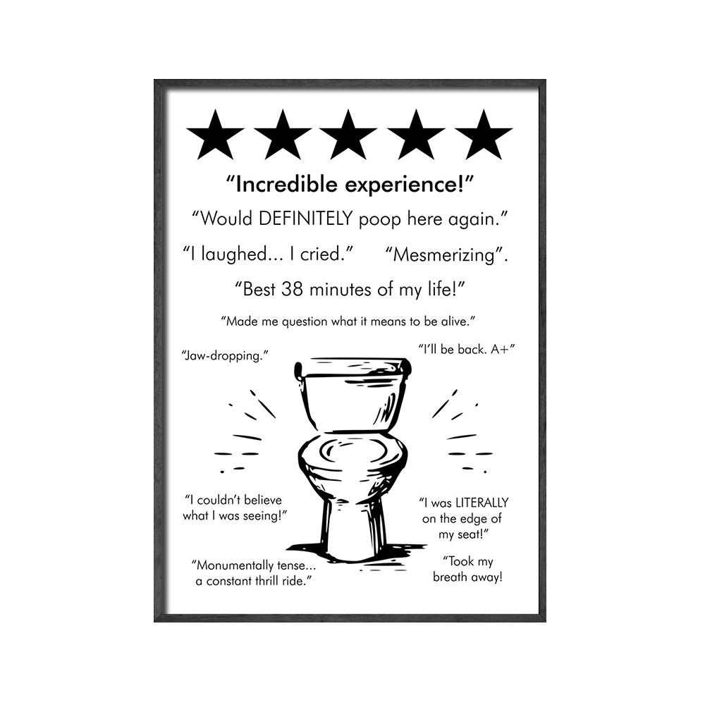 

Скандинавский минималистичный забавный настенный декор для ванной и туалета, черно-белый художественный декор, качественный холст, картина, постер для дома 21x30cm No Framed