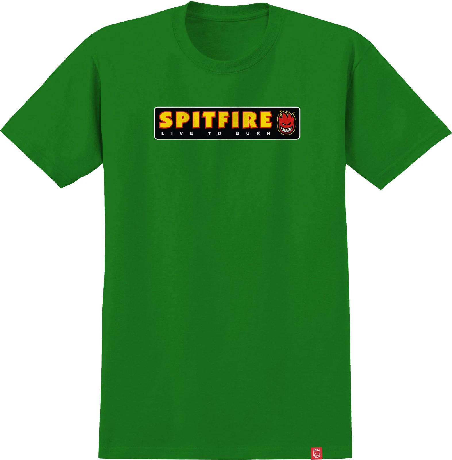 Spitfire Wheels Shirt Live to Burn Kelly Green S