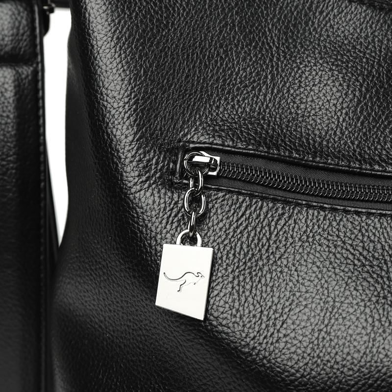 Women's Multi-Compartment Zipper Tote Bag PU Shoulder Bag