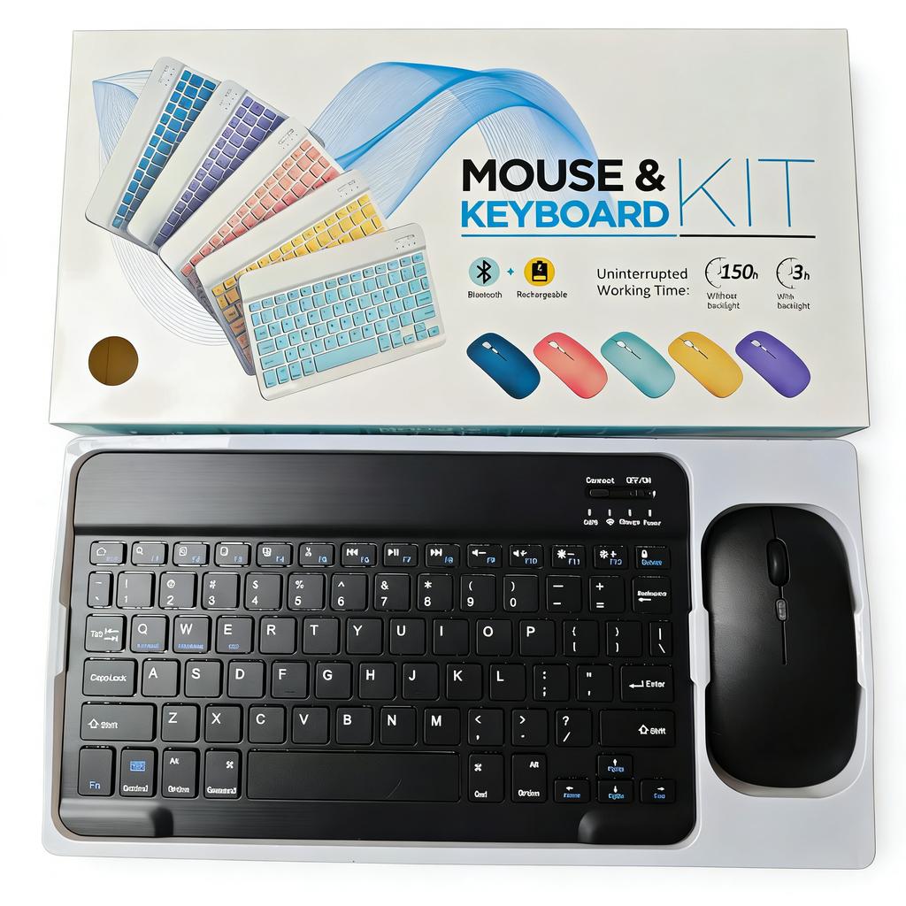 JP-Bluetooth Keyboard and Mouse For iPad Samsung Huawei Phone Tablet Slim Mini Wireless Keyboard For Android IOS Windows