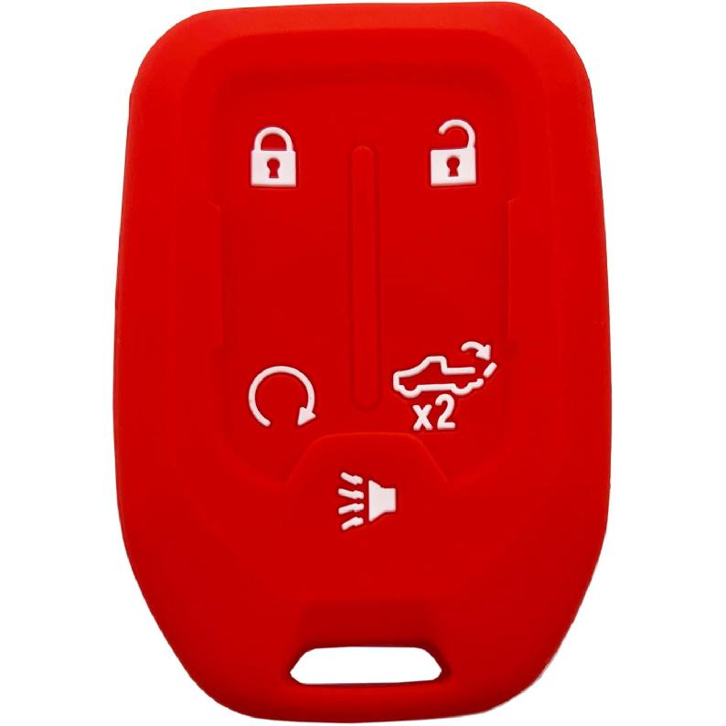 Smart Key Fob Cover Case Fit for Chevrolet Chevy Silverado and GMC Sierra 1500 2500HD 3500HD Accessories Keyless Entry Remote Control Car Key Fob