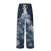 Men's Knitted Fashion Print Pocket Casual Pants Pajama Pants