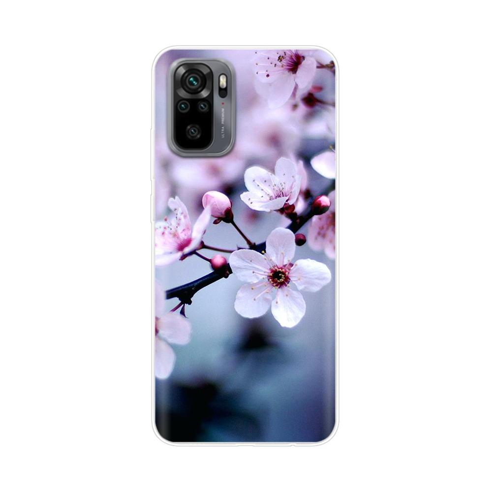 Silikon Blumen Handyhülle Für Xiaomi Redmi Note 10 Hülle 6.43'' Schöne TPU Rückseite Für Xiomi Redmi Note10 Pro Bumper Hüllen