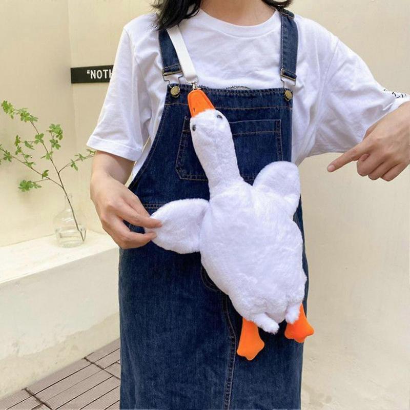 Cute Plush Goose Mini Backpack Crossbody Shoulder Bag Purse for Kids Girls Women