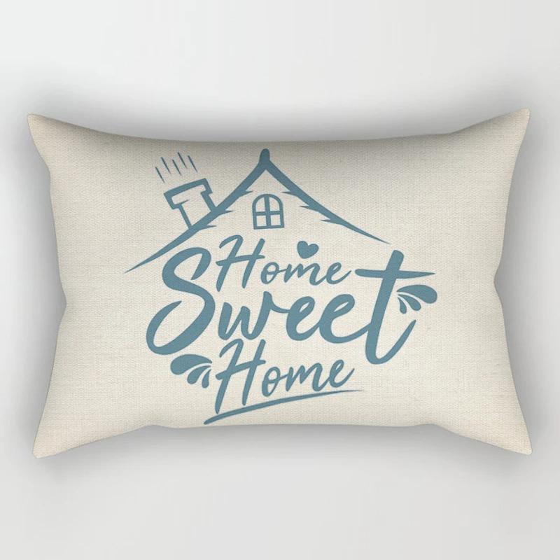 Nordic Sweet Home Light Blue Geometric Pillowcase Decorative Sofa Cushion Cover Pillowcase