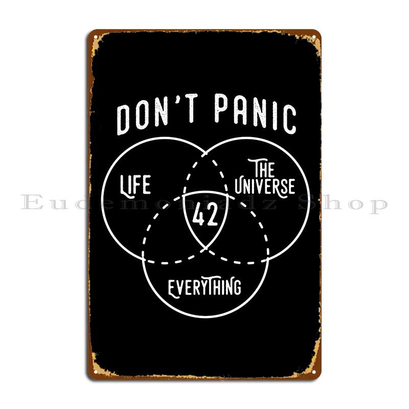 

42 The Answer To Life Universe And Everything Metal Plaque Wall Decor Customized Party Decoration Retro Tin Sign Poster 20x30cm（7.8x11.8inch）