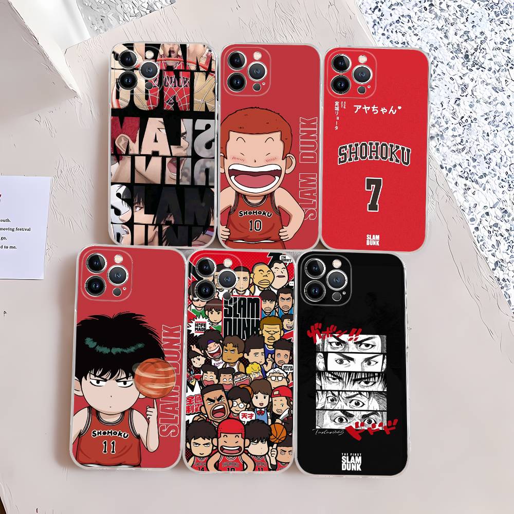 Lovely Anime S-Slam D-Dunk Fit For IPhone 16 15 Promax Phone Case IPhone 14 11 12 High End 13 Pro Silicone