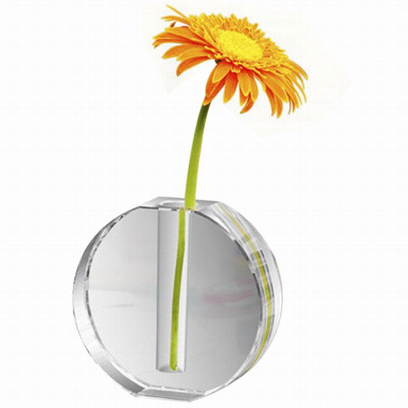 European Crystal Glass Small Vase, Fresh Tabletop Ornaments, Flower Plant, Transparent Bottle, Modern Home Decoration Accessorie