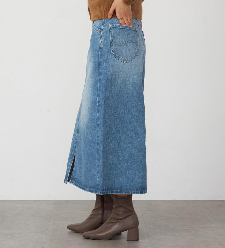 Lee BABE Stretch/Mid-Length Denim Skirt Women's Light Blue