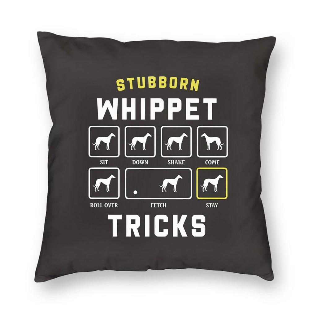 Greyhound Semaphore Whippet Sighthound Dog Square Pillowcase Pillow Cover Cushion Throw Pillow for Home Bedroom Car