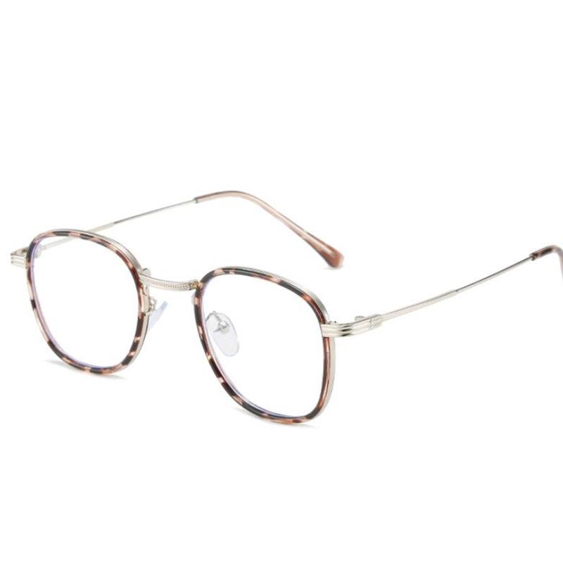 0 -0.5 -1.0 To -6.0 Women Men Blue Light Blocking Oval Myopia Eyeglasses Finished Vintage Metal Minus Glasses With Prescription