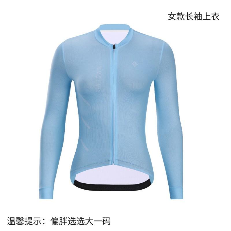 Mens Womens Cycling Jersey Long Sleeve Quick Dry Breathable Bike Shirt Road