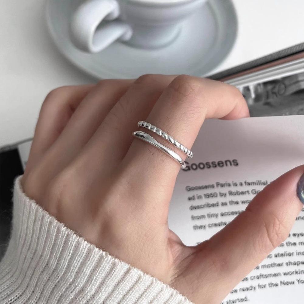 Korean plain ring ring female ins wind design opening adjustment tail ring ring ring