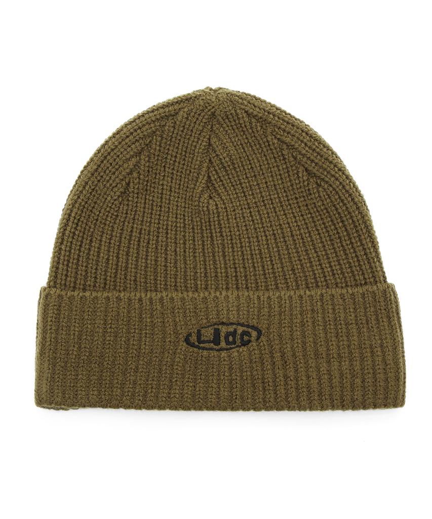 Eondeokeonteulol Winter Slim Fit Knit Thermal Logo Embroidered Unisex Solid Beanie Hat Beanie / Flex / Liquid / Khaki