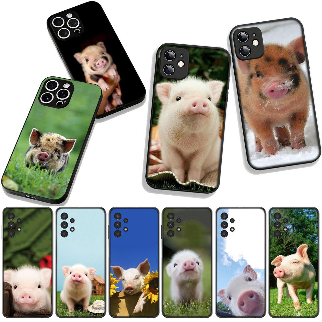 Cute Pig funny Phone Cover Case for Samsung Galaxy A36 A17 A26 A07 A35 A54 A53 A13 A33 A34 S8 S9 S20 S21 FE S10 Plus Casing