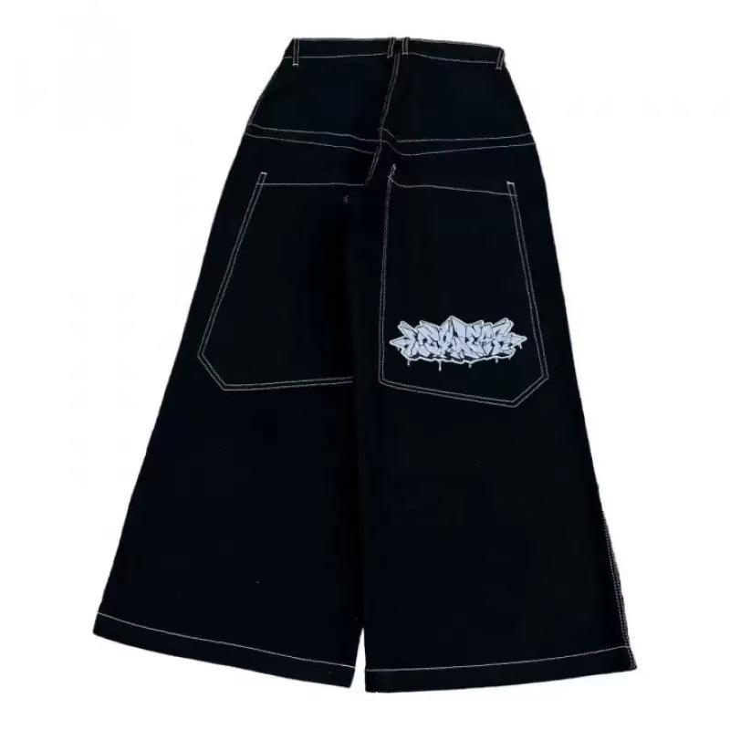 2024 Spring/Autumn Retro Y2K Embroidered Hip-Hop Men's Jeans - American Fashion Brand