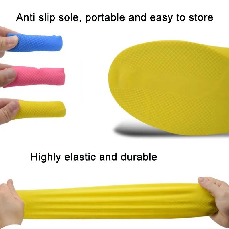 Tekrar Kullanılabilir Kaymaz Yağmur Botları Su Geçirmez Ayakkabı Kılıfları Açık Hava Kullanımı İçin Kauçuk Yağmur Botu Kılıfları Ekipman Ev Eşyaları Ev