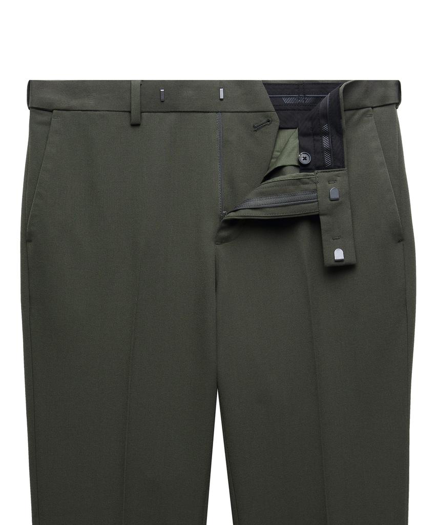 Musinsa Standard Semi-Wide Slit Hidden Banding Slacks [Dusty Khaki]