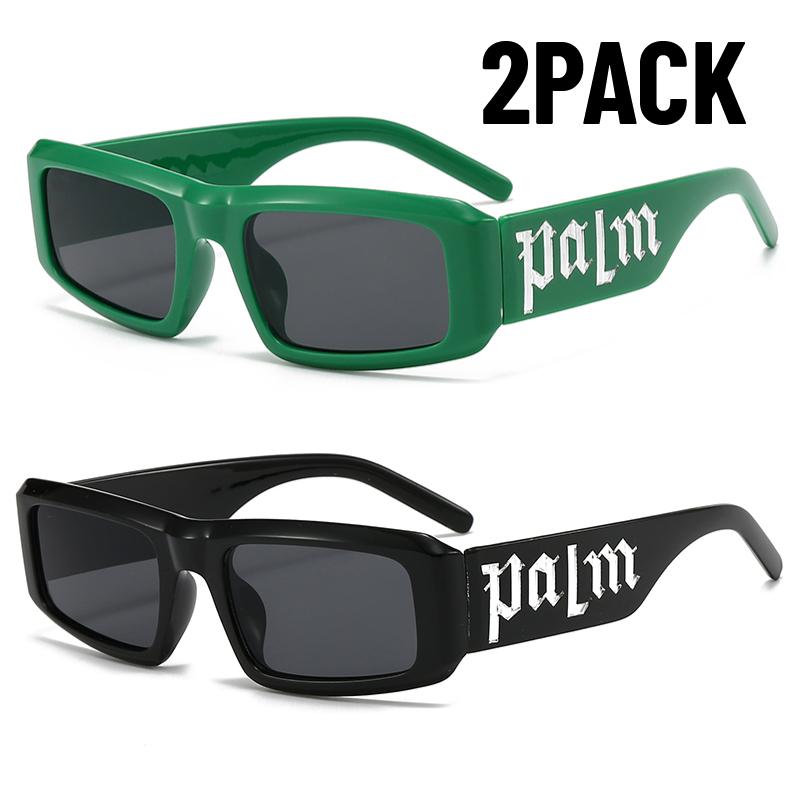 

2PACK Retro Small Frame Square Sunglasses Men Bar Party Eyewear Women Luxury Brand Design Hip Hop Punk Sun Glasses Gafas De Sol