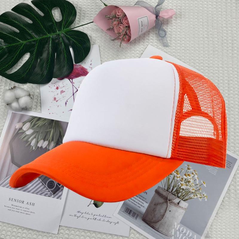 Summer Color Matching Truck Driver Sponge Net Cap Work Cap Volunteer Cap Duck Tongue