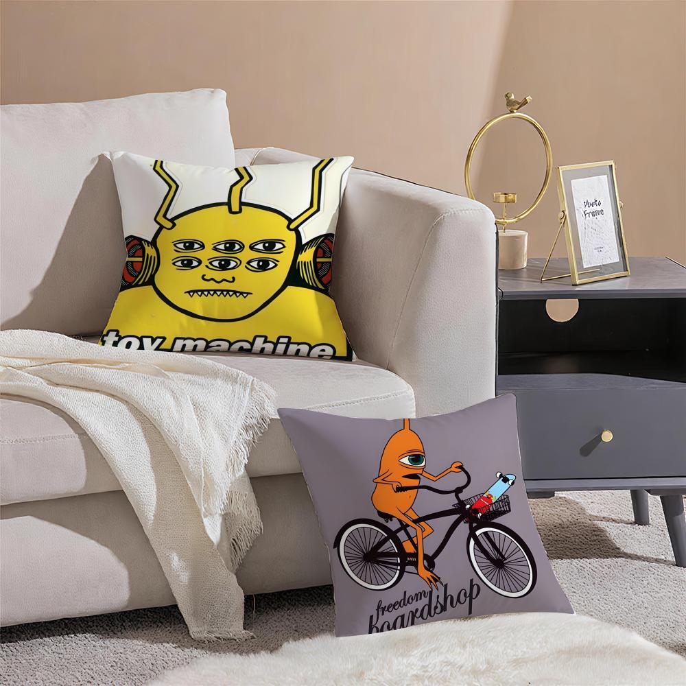 TToy MMaschinenS Skateboard Kissenbezug Kissenbezug Kurzer Plüsch Verdeckter Reißverschluss Raum Sofa Kissenbezug