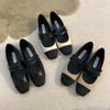 Koreanische Version von Damenschuhen zu Röcken Mary Jane Schuhe Xiaoxiangfeng flache Schuhe Französische Abend-Einzel-Schuhe Frühling 2025 Damenschuhe Lederschuhe