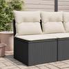 Vidaxl Garden Sofa Module, Armless, With Cushions, Black