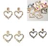 Rhinestone Earrings Splendid Alloy Diamond Heart-Shaped Fashion Love Diamond Eardrops